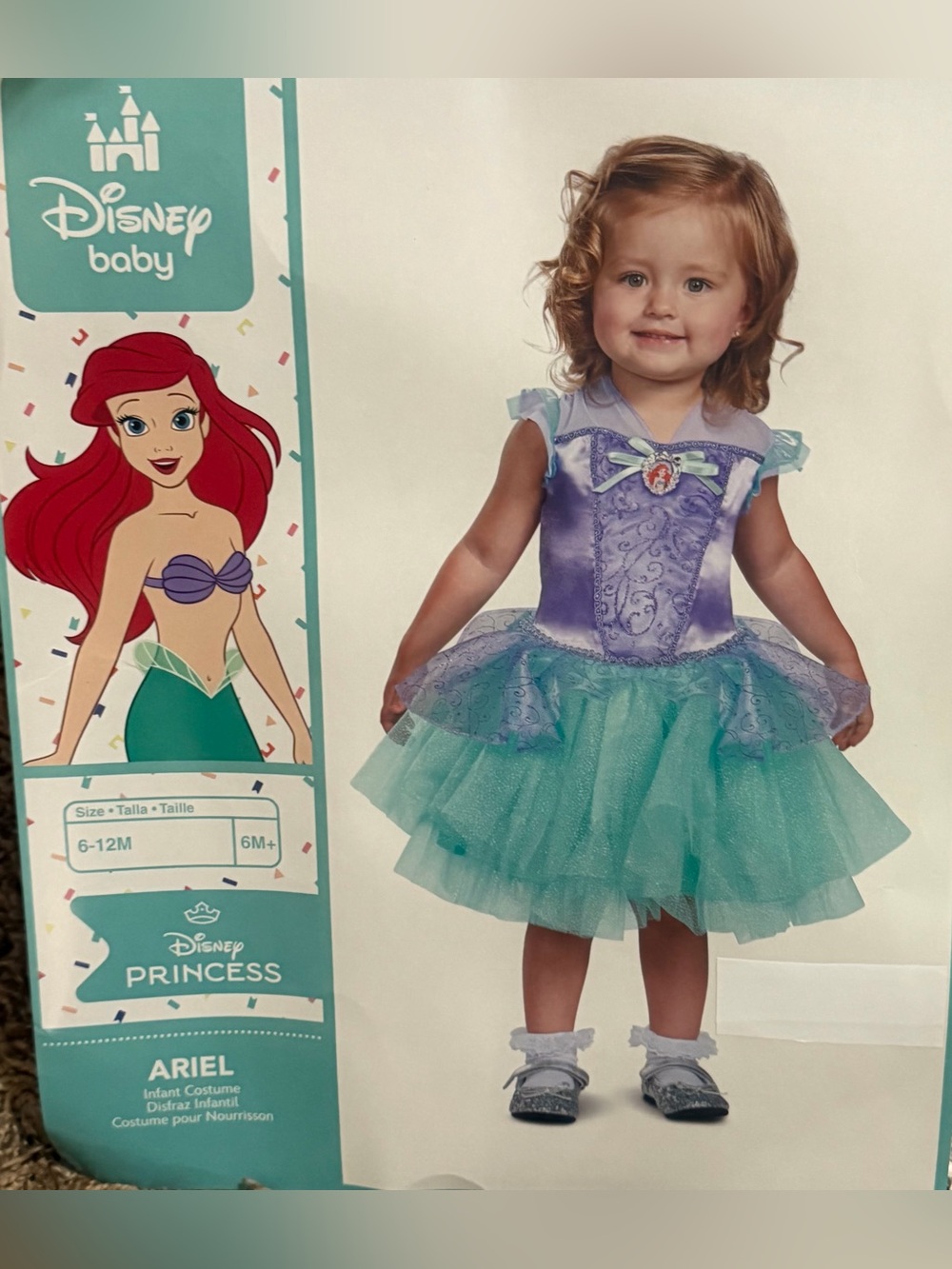 Disney Baby Ariel Purple and Aqua Tulle Dress Costume